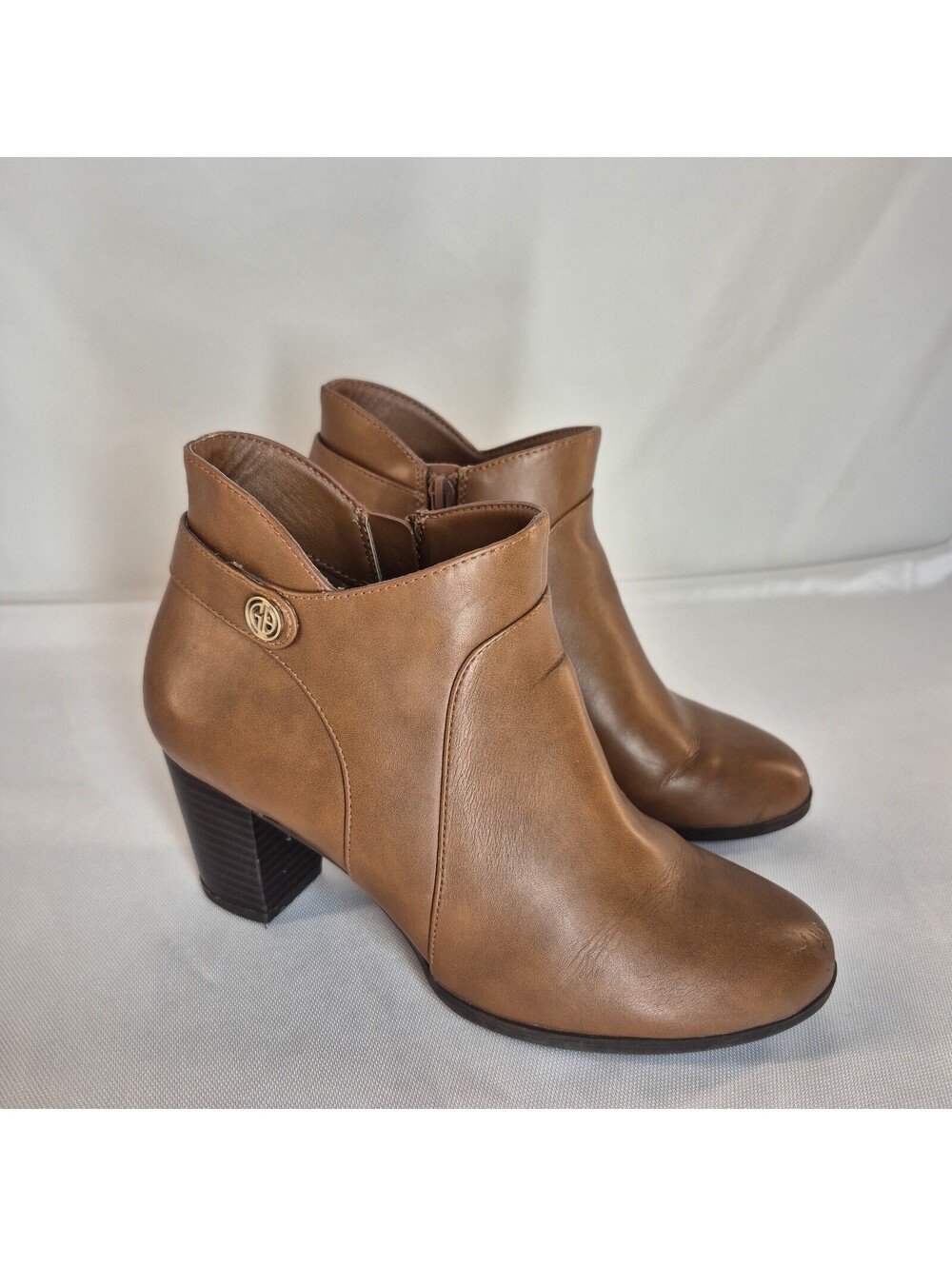 Giani Bernini Women's 8.5 M GB35 Abalina Casual Ankle Boots Tan